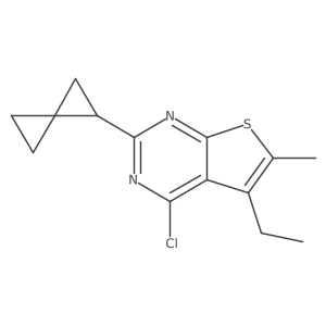 4-Chloro-5-ethyl-6-methyl-2-{spiro[2.2]pentan-1-yl}thieno[2,3-d]pyrimidine Structure