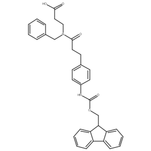 3-{N-benzyl-3-[4-({[(9H-fluoren-9-yl)methoxy]carbonyl}amino)phenyl]propanamido}propanoic acid结构式