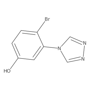 4-bromo-3-(4H-1,2,4-triazol-4-yl)phenol结构式