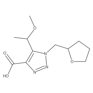 5-(1-methoxyethyl)-1-(oxolan-2-ylmethyl)-1H-1,2,3-triazole-4-carboxylic acid Structure