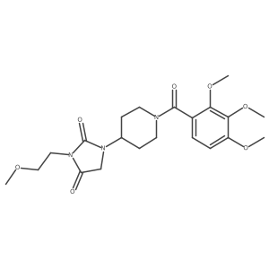 3-(2-Methoxyethyl)-1-(1-(2,3,4-trimethoxybenzoyl)piperidin-4-yl)imidazolidine-2,4-dione Structure