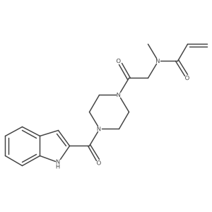 N-[2-[4-(1H-Indole-2-carbonyl)piperazin-1-yl]-2-oxoethyl]-N-methylprop-2-enamide结构式