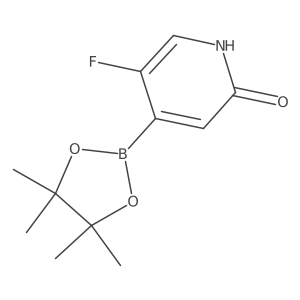 5-Fluoro-4-(4,4,5,5-tetramethyl-1,3,2-dioxaborolan-2-yl)-2(1H)-pyridinone结构式