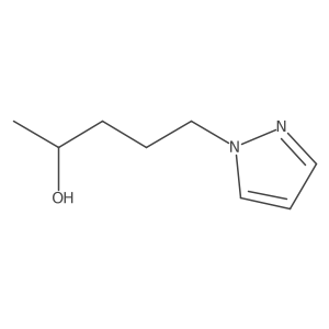(2R)-5-(1H-pyrazol-1-yl)pentan-2-ol结构式