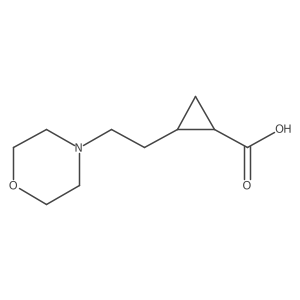rac-(1R,2S)-2-[2-(morpholin-4-yl)ethyl]cyclopropane-1-carboxylic acid结构式