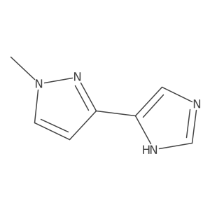 3-(1H-imidazol-4-yl)-1-methyl-1H-pyrazole结构式
