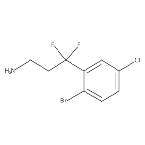 3-(2-Bromo-5-chlorophenyl)-3,3-difluoropropan-1-amine结构式