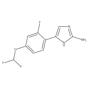 5-[4-(difluoromethoxy)-2-fluorophenyl]-1H-imidazol-2-amine Structure