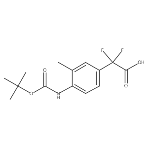 2-(4-{[(Tert-butoxy)carbonyl]amino}-3-methylphenyl)-2,2-difluoroacetic acid结构式