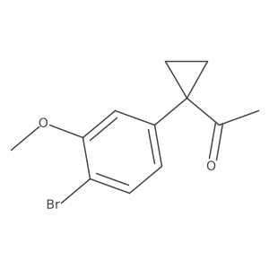 1-[1-(4-Bromo-3-methoxyphenyl)cyclopropyl]ethan-1-one结构式