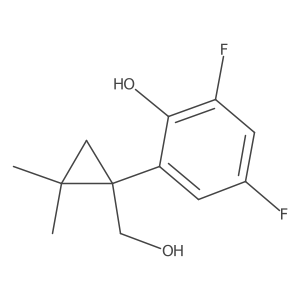 2,4-Difluoro-6-[1-(hydroxymethyl)-2,2-dimethylcyclopropyl]phenol结构式