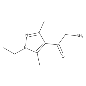 2-amino-1-(1-ethyl-3,5-dimethyl-1H-pyrazol-4-yl)ethan-1-one Structure