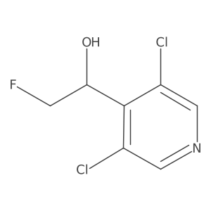 1-(3,5-Dichloropyridin-4-yl)-2-fluoroethan-1-ol结构式