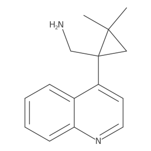 [2,2-Dimethyl-1-(quinolin-4-yl)cyclopropyl]methanamine结构式