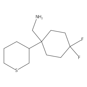 [4,4-Difluoro-1-(thian-3-yl)cyclohexyl]methanamine Structure