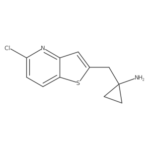 1-({5-Chlorothieno[3,2-b]pyridin-2-yl}methyl)cyclopropan-1-amine结构式