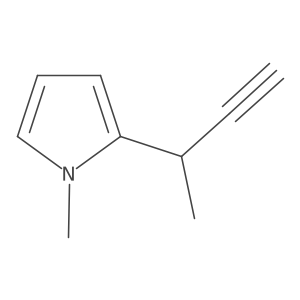 2-(but-3-yn-2-yl)-1-methyl-1H-pyrrole结构式