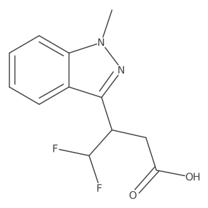 4,4-difluoro-3-(1-methyl-1H-indazol-3-yl)butanoic acid Structure