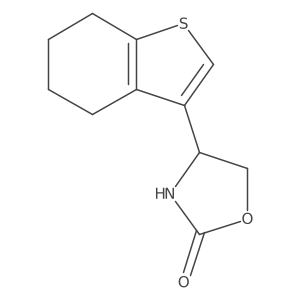 4-(4,5,6,7-Tetrahydro-1-benzothiophen-3-yl)-1,3-oxazolidin-2-one结构式