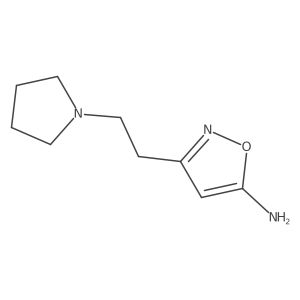 3-[2-(Pyrrolidin-1-yl)ethyl]-1,2-oxazol-5-amine结构式