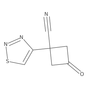 3-Oxo-1-(1,2,3-thiadiazol-4-yl)cyclobutane-1-carbonitrile结构式