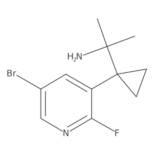 2-[1-(5-Bromo-2-fluoropyridin-3-yl)cyclopropyl]propan-2-amine结构式