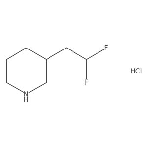 3-(2,2-Difluoroethyl)piperidine hydrochloride Structure
