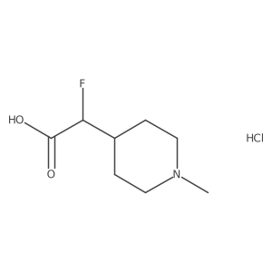2-Fluoro-2-(1-methylpiperidin-4-yl)acetic acid;hydrochloride Structure