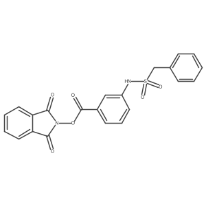 1,3-dioxo-2,3-dihydro-1H-isoindol-2-yl 3-(phenylmethanesulfonamido)benzoate结构式