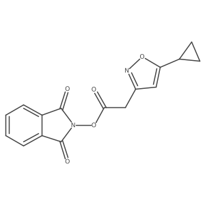 1,3-dioxo-2,3-dihydro-1H-isoindol-2-yl 2-(5-cyclopropyl-1,2-oxazol-3-yl)acetate Structure