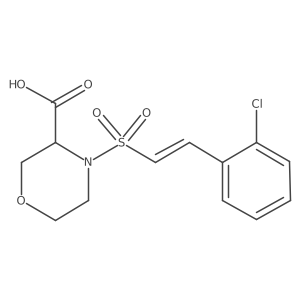 4-[2-(2-Chlorophenyl)ethenesulfonyl]morpholine-3-carboxylic acid结构式