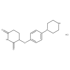 3-(4-(Piperazin-1-yl)phenoxy)piperidine-2,6-dione hydrochloride结构式