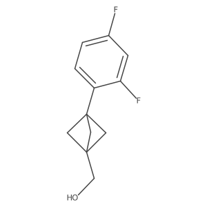 [3-(2,4-Difluorophenyl)-1-bicyclo[1.1.1]pentanyl]methanol Structure