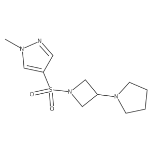 1-methyl-4-{[3-(pyrrolidin-1-yl)azetidin-1-yl]sulfonyl}-1H-pyrazole结构式