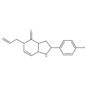 2-(4-Fluorophenyl)-5-prop-2-enyl-1,2,3,3a-tetrahydropyrazolo[1,5-a]pyrazin-4-one Structure