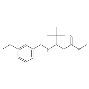 Methyl 3-{[(3-methoxyphenyl)methyl]amino}-4,4-dimethylpentanoate结构式