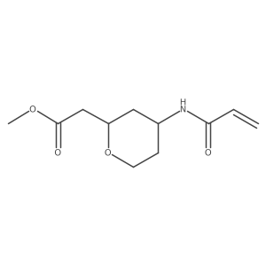 Methyl 2-[4-(prop-2-enamido)oxan-2-yl]acetate结构式