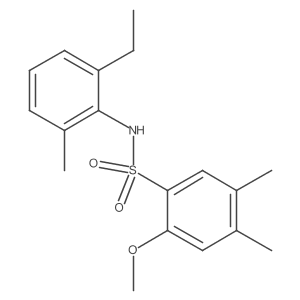 N-(2-ethyl-6-methylphenyl)-2-methoxy-4,5-dimethylbenzene-1-sulfonamide Structure