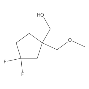 [3,3-Difluoro-1-(methoxymethyl)cyclopentyl]methanol Structure