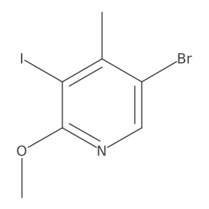 5-Bromo-3-iodo-2-methoxy-4-methylpyridine结构式