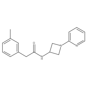 2-(3-methylphenyl)-N-[1-(pyridin-2-yl)azetidin-3-yl]acetamide Structure