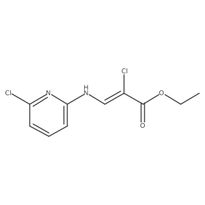 ethyl (Z)-2-chloro-3-[(6-chloropyridin-2-yl)amino]prop-2-enoate结构式