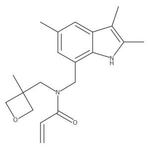N-[(3-Methyloxetan-3-yl)methyl]-N-[(2,3,5-trimethyl-1H-indol-7-yl)methyl]prop-2-enamide结构式