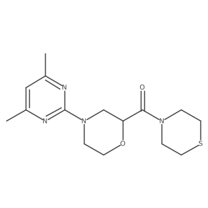 4-(4,6-Dimethylpyrimidin-2-yl)-2-(thiomorpholine-4-carbonyl)morpholine结构式