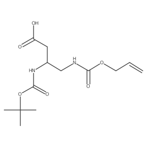 (3R)-3-{[(tert-butoxy)carbonyl]amino}-4-{[(prop-2-en-1-yloxy)carbonyl]amino}butanoic acid Structure