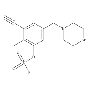 3-Ethynyl-2-methyl-5-[(piperazin-1-yl)methyl]phenyl sulfurofluoridate结构式