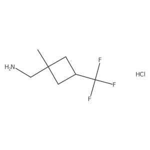[1-Methyl-3-(trifluoromethyl)cyclobutyl]methanamine;hydrochloride结构式
