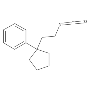 [1-(2-Isocyanatoethyl)cyclopentyl]benzene结构式