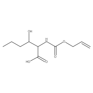 3-Hydroxy-2-{[(prop-2-en-1-yloxy)carbonyl]amino}hexanoic acid结构式