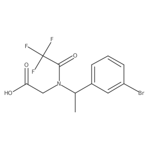 2-{N-[1-(3-bromophenyl)ethyl]-2,2,2-trifluoroacetamido}acetic acid结构式